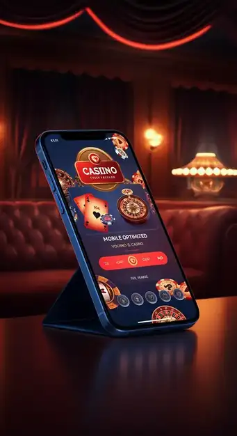 Interface mobile Win Vegas Plus Casino sur smartphone, affichant une machine à sous, pour une expérience de jeu fluide et sécurisée.
